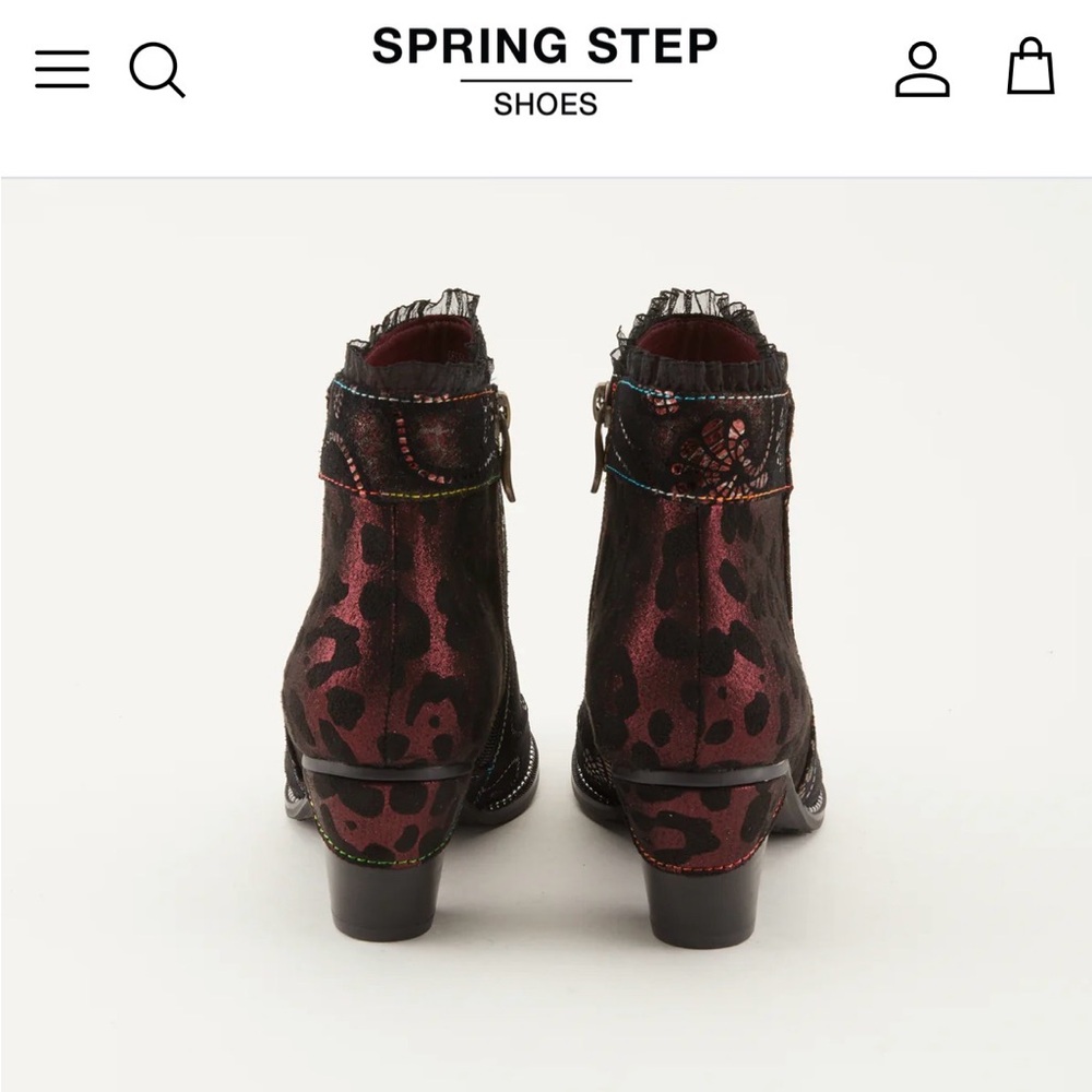 L’Artiste 37 (US 6.5-7) Dessa Bootie - Bordeaux Metallic New in Box - Picture 5 of 13